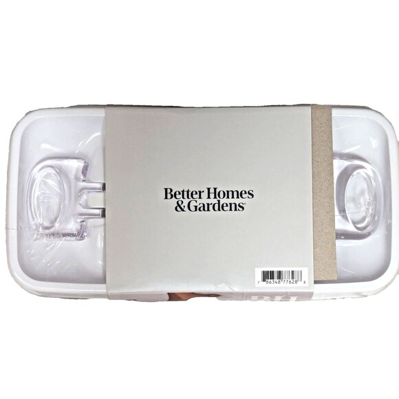 Better Homes & Gardens Flip-Tite Clear Container Set 9.9 Cup 2pc White Lids Gift - Picture 3 of 8